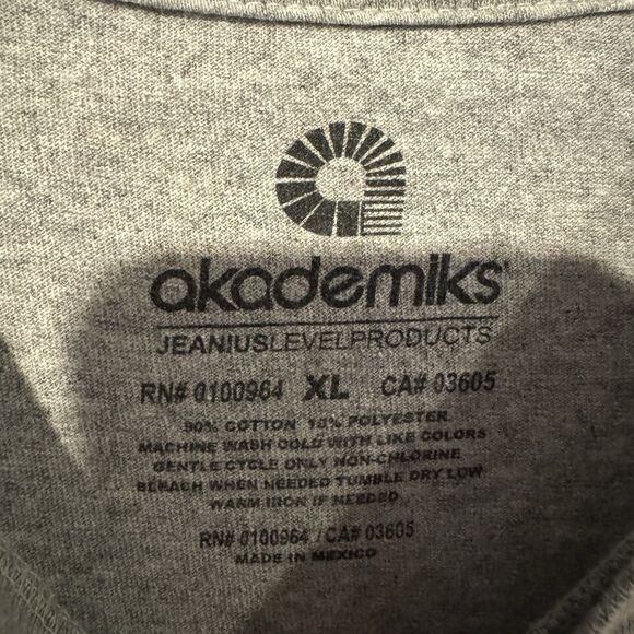 Akademiks NASA Space Shuttle T-Shirt Mens XL Hip Hop Streetwear Grey Tee Stripes - Picture 3 of 5